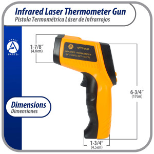 Appli Parts APTT-DLD Infrared Thermometer Gun: Versatile Laser Temperature Measurement Tool for Cooking, HVAC, Engine Diagnostics and More -58 F to 1022 F or Celsius Scale