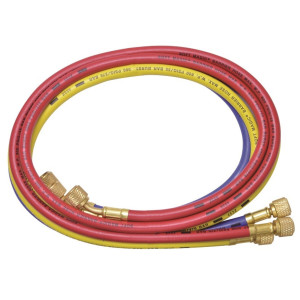Uniweld HC5SMB 60 in  Manifold Hoses, Red, Yellow and Blue, 1/4 in Standard Connection for use in refrigeration and air conditioning CFC,HCFC,HFC, Soft Magic Barrier Uniweld HC5SMB 60 in  Manifold Hoses, Red, Yellow and Blue, 1/4 in Standard Connection for use in refrigeration and air conditioning CFC,HCFC,HFC, Soft Magic Barrier