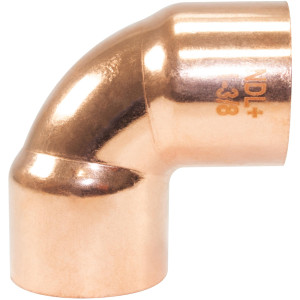 NDL N-2084 Codo de 90 grados giro Corto1-3/8pulg Accesorios de tuberia de cobre C x C Conexiones soldadas para aplicaciones de refrigeracion, aire acondicionado y plomeria Tuberia de cobre ACR