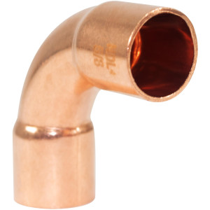 NDL N-2722 90 Degree Elbow Long turn 5/8in Copper pipe fittings C x C Sweat connections for refrigeration, air conditioning, and plumbing applications ACR 