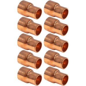Appli Parts AP-R012038B10 1/2x3/8 in Reducing Bushing Copper pipe fittings CxC Sweat connections for refrigeration, air conditioning and plumbing applications ACR and Type L copper pipe (10xBag)