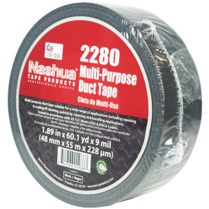 Nashua 2280 Multi-Purpose Duct Tape,1.88 in x 60 yds, Black, 9 Mil, UL Certified