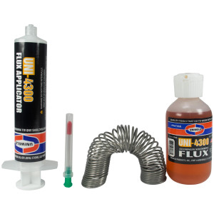 Uniweld UNI-4300 P4KD9S Aluminium Welding Kit includes 10ft Aluminum Solder, 2oz Flux Bottle and Metal Tip Flux Applicator