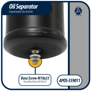 Appli Parts APOS-559011 Separador de Aceite 1 3/8 pulg ODF Soldable, CFC,HCFC,HFC,R22,R407C,R502,R134a,R404A,R507, Temperatura de trabajo desde -10 C a 130 C