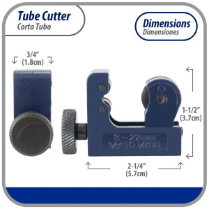 Appli Parts APT-TC128 1/8 in to 7/8 in Mini Tube Cutter for Copper, Aluminum, Steel, PVC and other soft metal pipe for Plumbing and HVAC/R Professionals and DIY Applications 