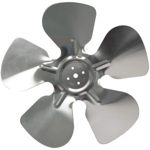 Appli Parts APFB-A10CCW Aspa de Aluminio 10 in, 250 mm, CCW, 22 grados, sin buje, 5 huecos, 5 aletas
