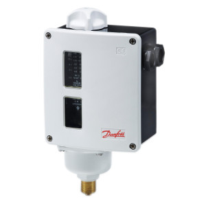 Danfoss 017-523766 RT200 Presostato, 3.6 a 17.4 psi, SPDT, Reset Automatico, Conexion G de 3/8 pulg Macho
